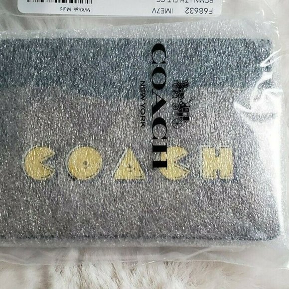 COACH Khaki Multi / Gold Card Pac-man wallet - Picture 4 of 4